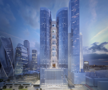 Завершилось строительство небоскреба Moscow Towers в «Москва-Сити»