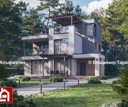 "Балтийский бриз" - проект дома с эксплуатируемой крышей, на берегу Финского залива