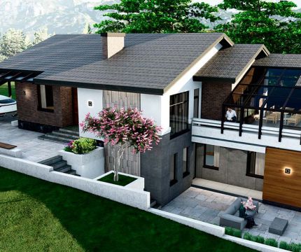 Дом на склоне