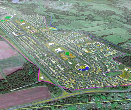Жилой район малоэтажной застройки на земельном участке площадью 153,1154 га