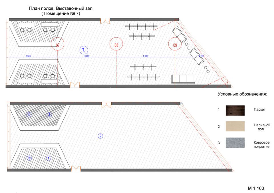 План выставочного зала проект