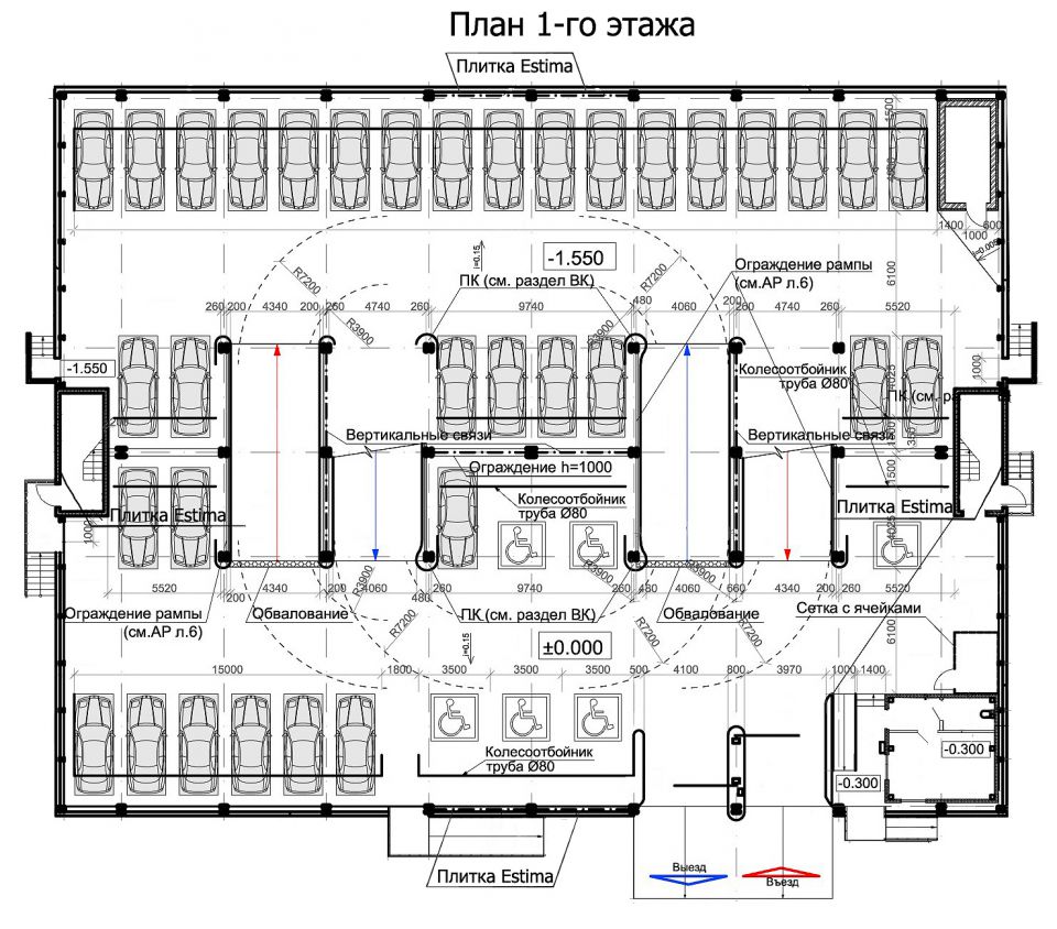План c. Типовой проект наземной парковки на 300 машиномест. Многоуровневый паркинг на 300 мест типовой проект. Гараж стоянка на 300 машиномест проект. План парковки на 300 машин.