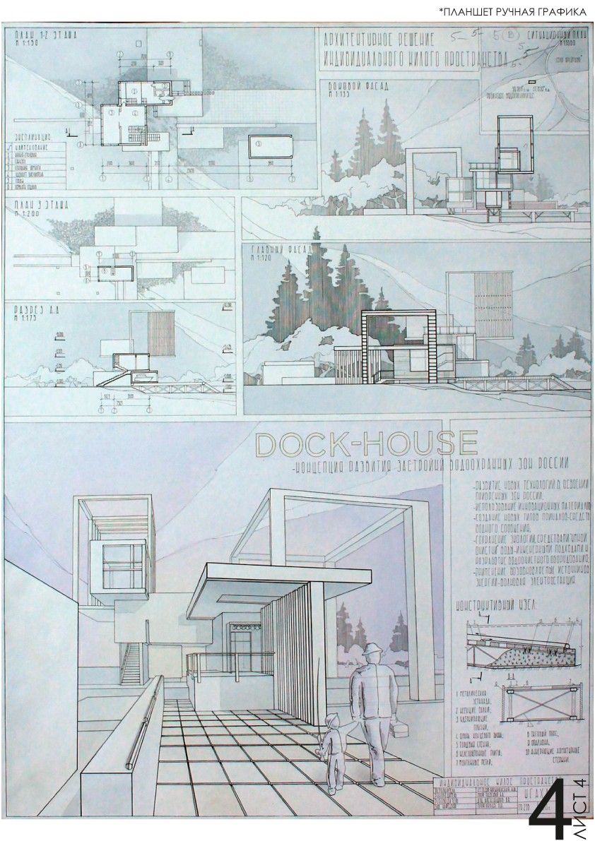 Концепция проекта индивидуального жилого дома «DOCK-HOUSE»