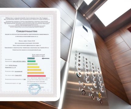 Российский лифт Meteor NEO Classic получил сертификат энергоэффективности класса «А»